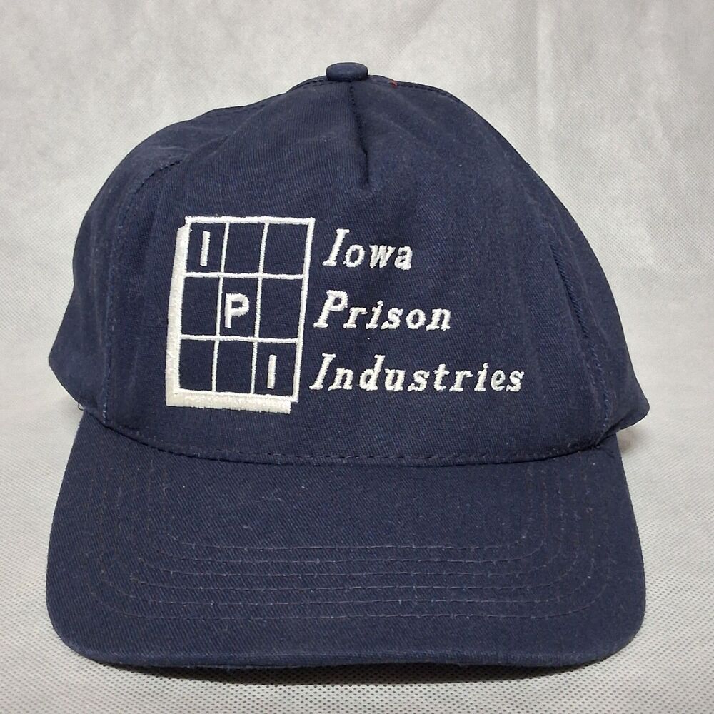 Snapback Hat IPI Iowa Prison Industries Blue Adjustable
